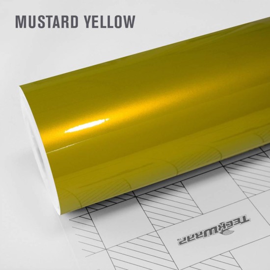 Mustard Yellow lesklá metalická fólia  -  RB23